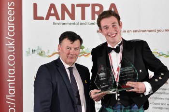 Agriculture Winner Andrew Dixon with Allan Bowie NFUS President