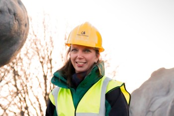 Land Reform Minister Aileen McLeod during the visit to Cuningar Loop in Glasgow Land Reform Minister Aileen McLeod during the visit to Cuningar Loop in Glasgow