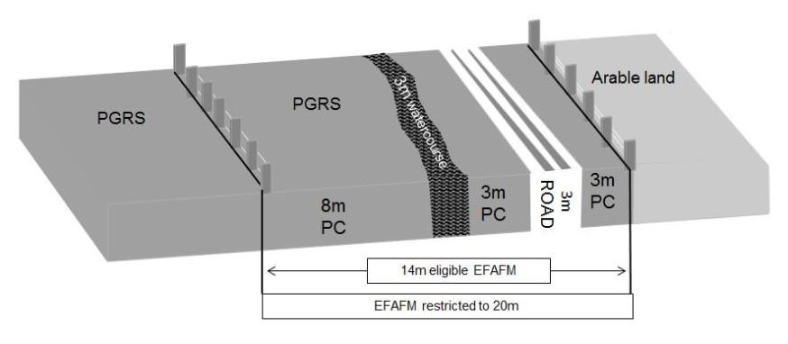 Example of buffer strip