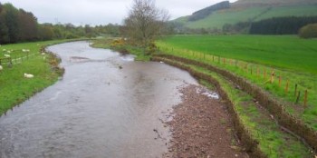 Two-step willow spiling works at Clifton on the Bowmont Water Two-step willow spiling works at Clifton on the Bowmont Water